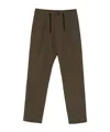 Herno Pleated Drawstring Trousers In Brown