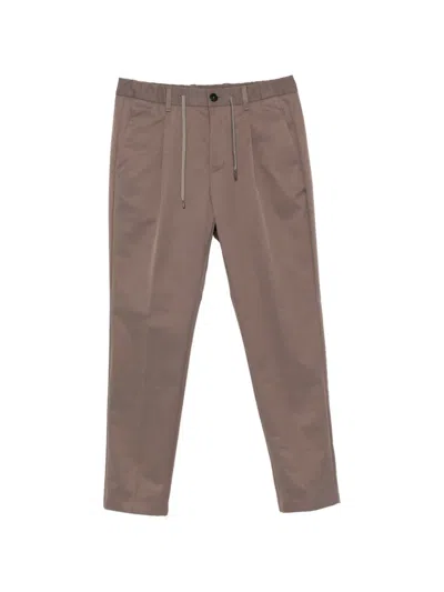Herno Pleated Drawstring Trousers In Gray