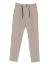 Herno Pleated Drawstring Trousers In Gray