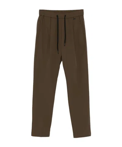 HERNO PLEATED DRAWSTRING TROUSERS