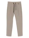 Herno Pleated Drawstring Trousers In Neutral
