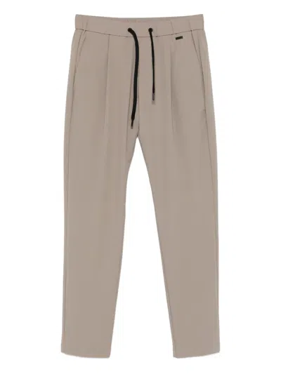 Herno Pleated Drawstring Trousers In Neutral