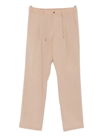 Herno Pleated Drawstring Trousers In Pink