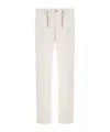 Herno Pleated Drawstring Trousers In White