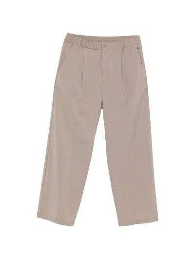 Herno Pleated Elasticated-waist Trousers In Brown