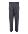 Herno Pleated-front Straight-leg Trousers In Gray