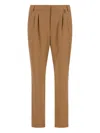 Herno Pleated-front Trousers In Brown