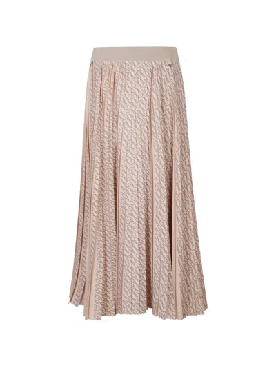 Herno Pleated Graphic Skirt In Multi