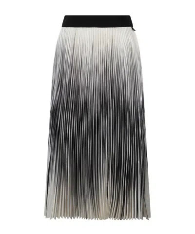 Herno Pleated Midi Skirt In Black