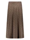 Herno Printed Midi Skirt In Brown