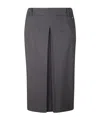Herno Pleated Midi Skirt In Black