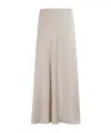 Herno Chantilly Midi Skirt With Elasticized Waistband In Neutral
