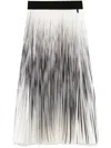 Herno Pleated Midi Skirt In Weiss