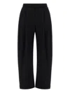 Herno Palazzo Trousers In Fluid Wool In Black