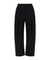 Herno Palazzo Trousers In Fluid Wool In Black