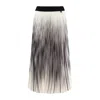 Herno Pleated Shades Skirt In White