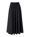 Herno Flowing Black Maxi Skirt With Elastic Waistband In Black