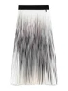 Herno Pleated Midi Skirt In White