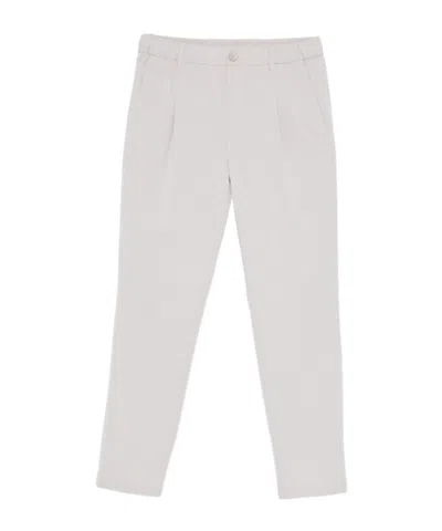 Herno Pleated Straight Trousers In Grey