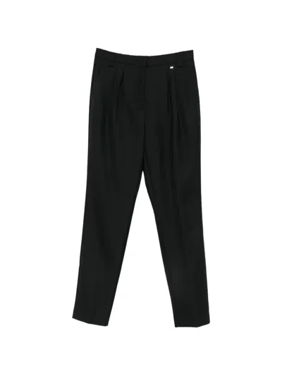 Herno Pleated Straight-leg Trousers In Black