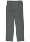 Herno Grey Polyester Wool Elastane Pants In Gray