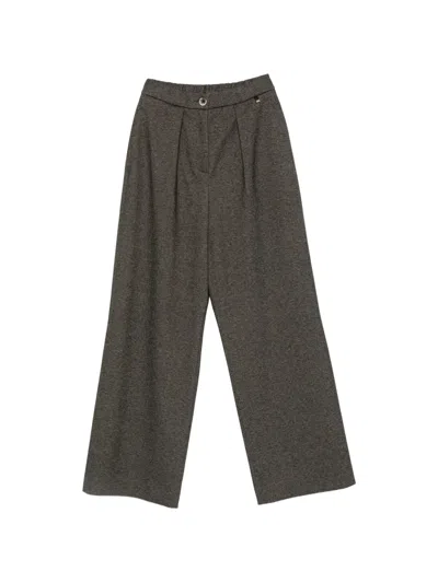 Herno Pleated Tailored Trousers In Gray
