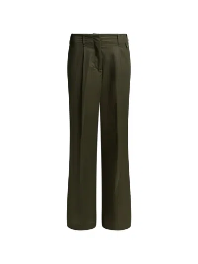 Herno Pleated Tailored Trousers In Green