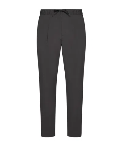 Herno Pleated Tapered Trousers In Black