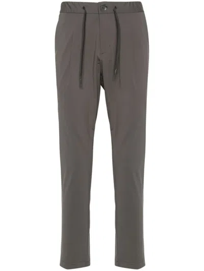 Herno Pleated Tapered Trousers In Grey