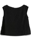 Herno Wrinkled Effect Tank Top In Black