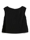 Herno Wrinkled Effect Tank Top In Black