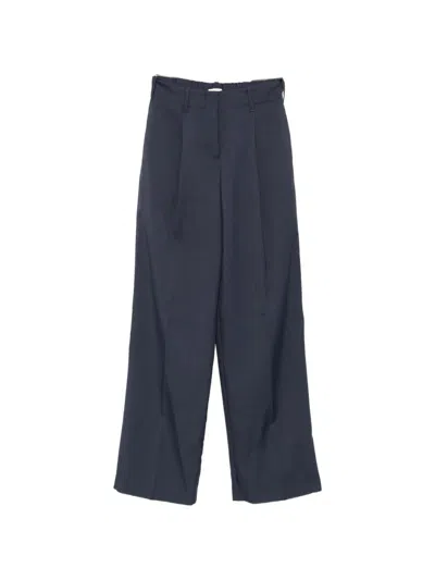 Herno Pleated Trousers In Blue