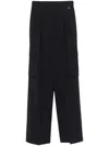 Herno Pleat-detail Cargo Trousers In Blue