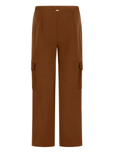 Herno Pleated Trousers In Brown