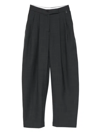 Herno Pleated Trousers In Gray