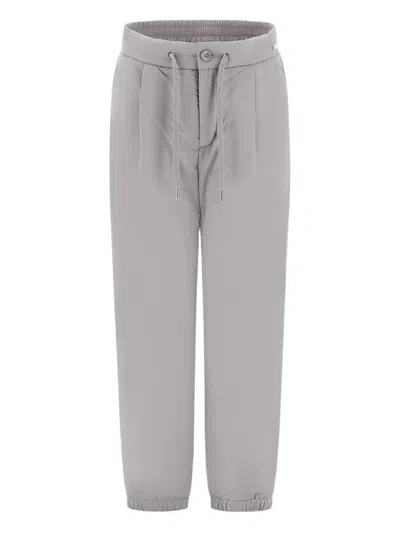 Herno Kids' Pleated Trousers In Gray