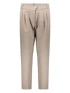 Herno Pleated Trousers In Neutral