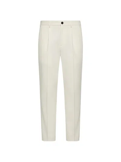 Herno Pleated Trousers In White