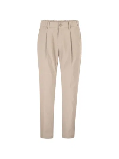 Herno Pleated Trousers In Neutral