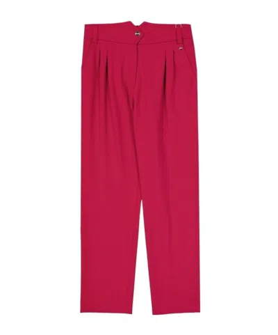 Herno Pleated Trousers In Red