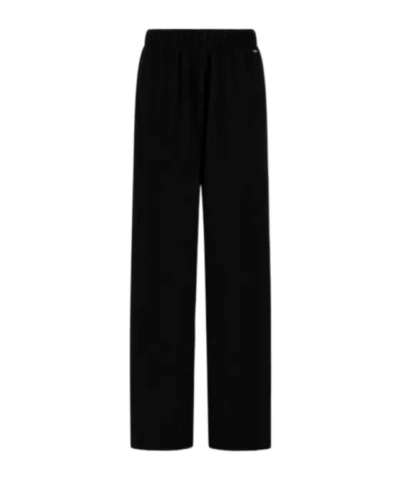 Herno Resort Trousers In Pleated Jersey In Black