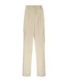 Herno Cargo Trousers In Wool And Viscose Blend In Brown