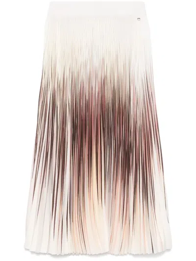 HERNO PLISSÉ-EFFECT MIDI SKIRT