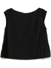 Herno Wrinkled Effect Tank Top In Black