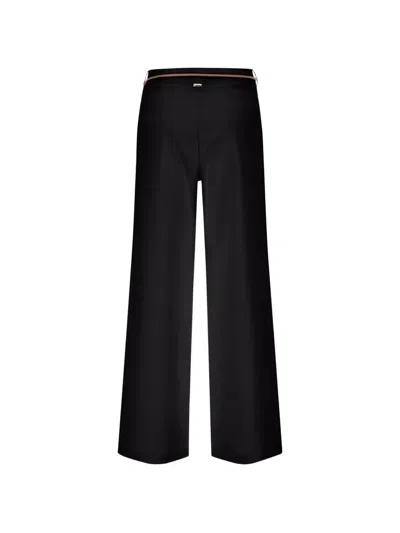 Herno Pocket Belted Trousers In Black