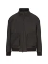 Herno Bomber 3 Layers Wool Storm Loro Piana Jackets Brown In Brown