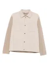 Herno Tailored Blazer With Chest Pockets And Collared Neck In Neutral