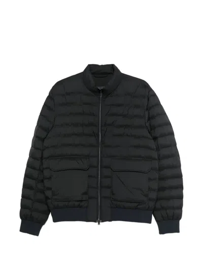 Herno Lightweight Down Jacket With Zip And Pockets In Black
