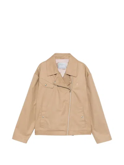 Herno Kids' Pocket Zip Jacket In Brown