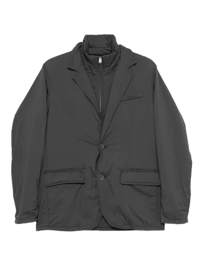 Herno Pocket Zip Jacket In Gray